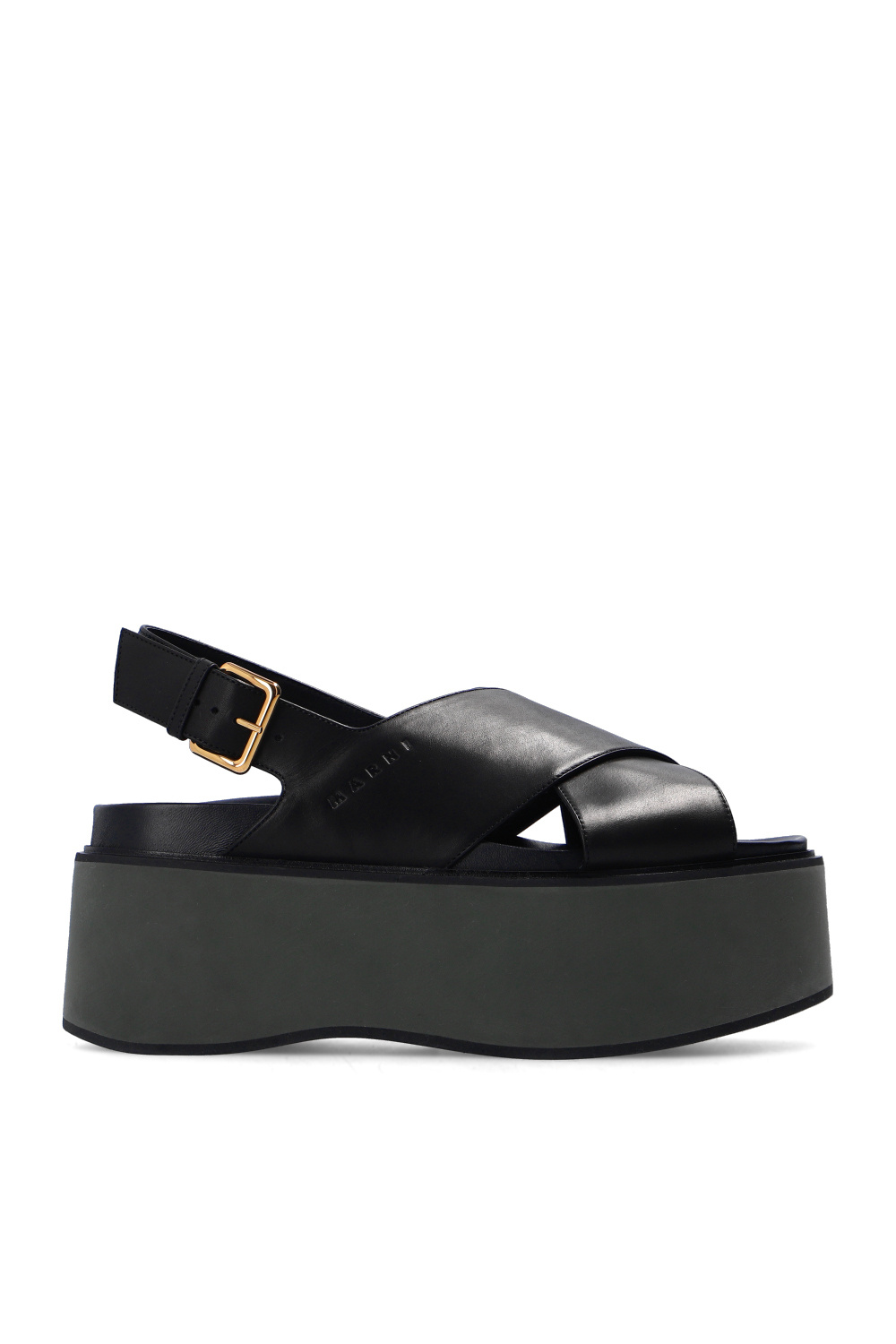 Marni Knotted Strap Sandals In Gold Leather GenesinlifeShops NZ